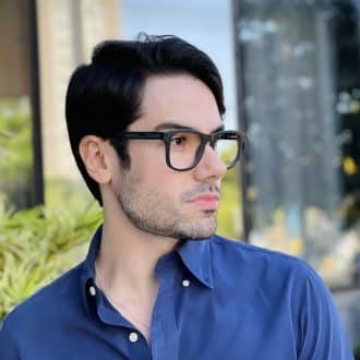 safine com br oculos de grau quadrado preto e cinza yan 2 0 2