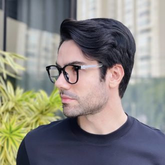 safine com br oculos de grau quadrado preto e transparente vinicius 2 0 3