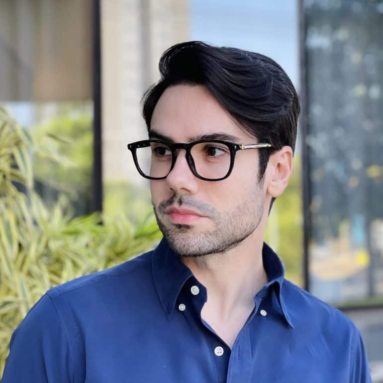 safine com br oculos de grau quadrado preto fernando 2 0 3