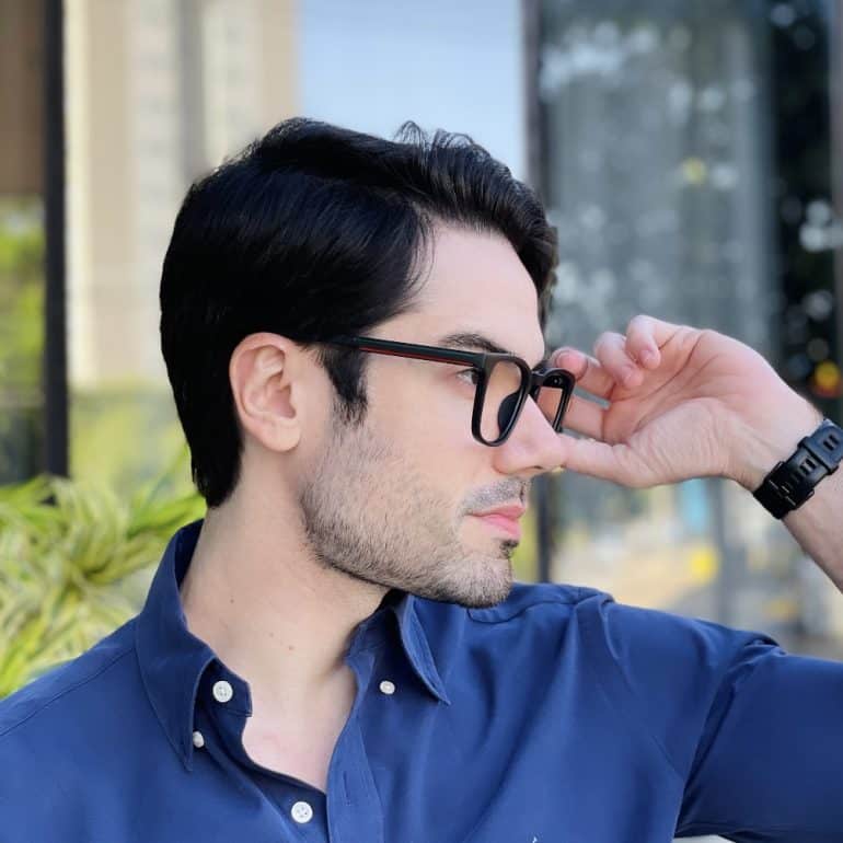 safine com br oculos de grau quadrado preto fosco bruno 2 0 2
