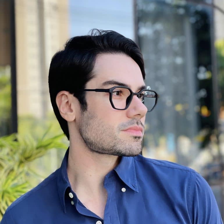 safine com br oculos de grau quadrado preto fosco levi 2 0 2