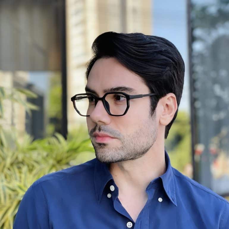 safine com br oculos de grau quadrado preto fosco levi 2 0 3