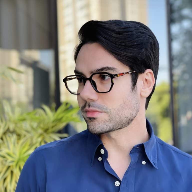 safine com br oculos de grau quadrado preto levi 2 0 3
