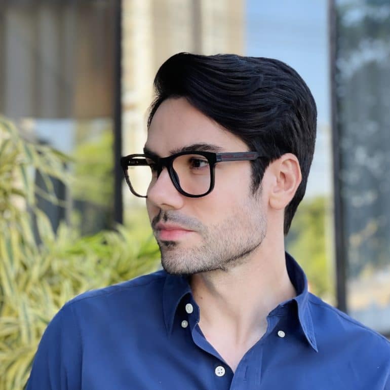 safine com br oculos de grau quadrado preto yan 2 0 3