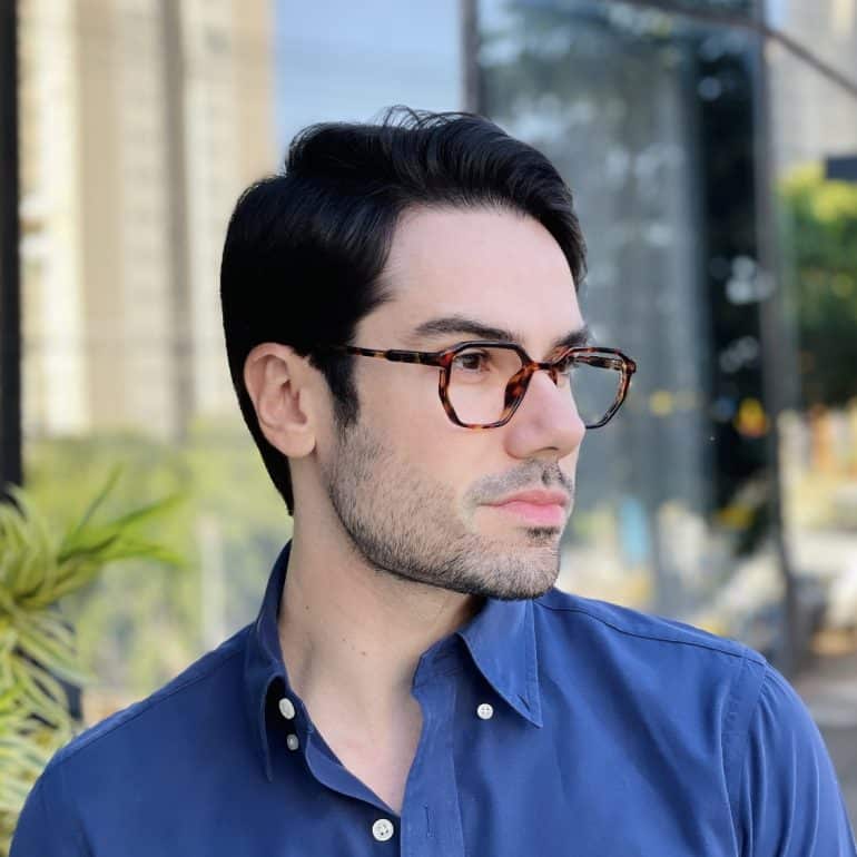 safine com br oculos de grau quadrado tartaruga levi 2 0 2