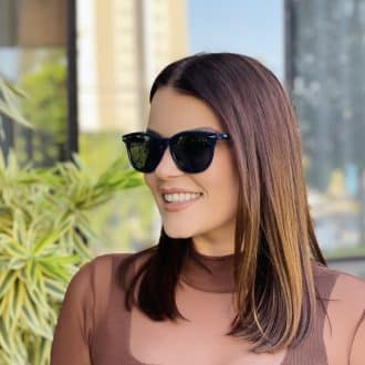 safine com br oculos de sol feminino redondo azul liza 2
