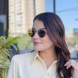 safine com br oculos de sol feminino redondo marrom luiza 3