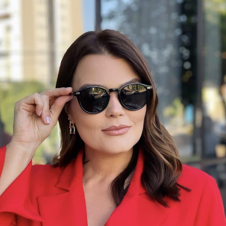 safine com br oculos de sol feminino redondo preto helena 2