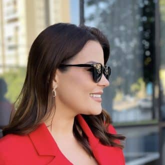safine com br oculos de sol feminino redondo preto helena 3
