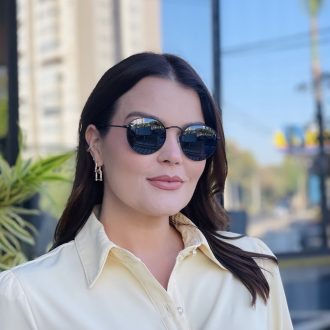 safine com br oculos de sol feminino redondo preto luiza 4