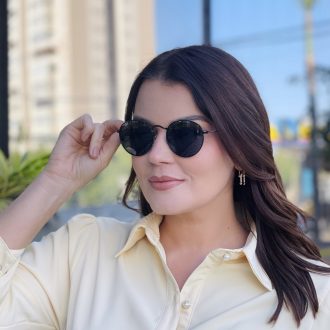 safine com br oculos de sol feminino redondo preto luiza 5