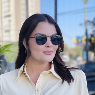 safine com br oculos de sol feminino redondo preto luiza 6