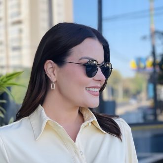 safine com br oculos de sol feminino redondo preto luiza 7