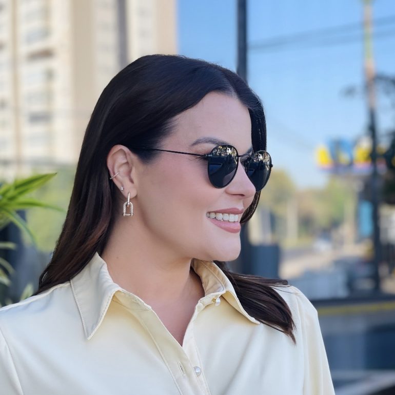 safine com br oculos de sol feminino redondo preto luiza 7