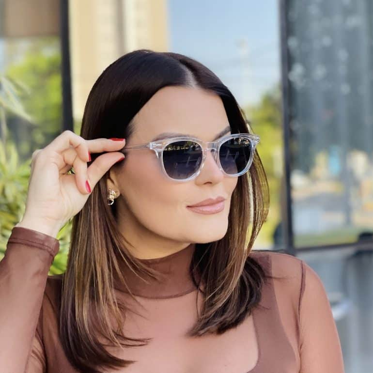 safine com br oculos de sol feminino redondo transparente alice 2