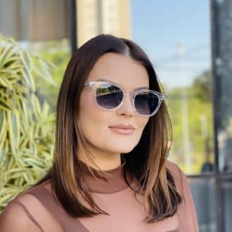 safine com br oculos de sol feminino redondo transparente alice