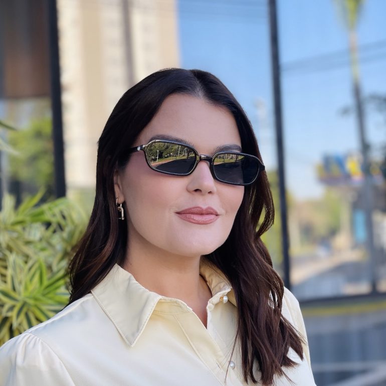 safine com br oculos de sol feminino retangular marrom milli 3