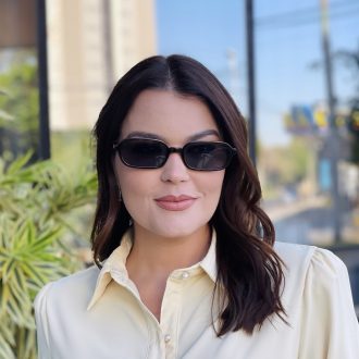 safine com br oculos de sol feminino retangular marrom milli