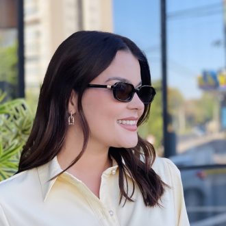 safine com br oculos de sol feminino retangular preto e marrom milli 3