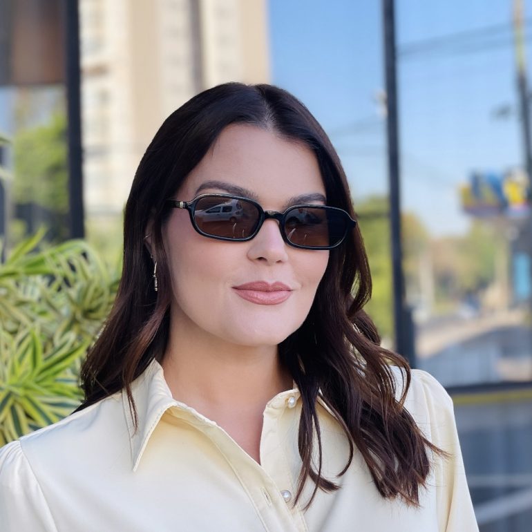 safine com br oculos de sol feminino retangular preto e marrom milli
