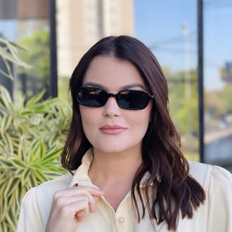 safine com br oculos de sol feminino retangular preto milli