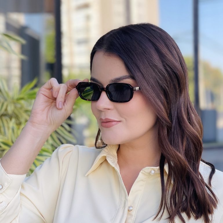 safine com br oculos de sol feminino retangular tartaruga milli 2