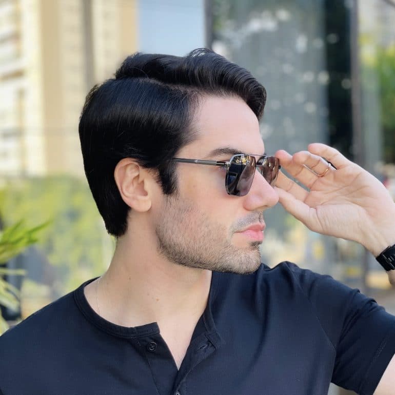 safine com br oculos de sol masculino aviador grafite sergio 2