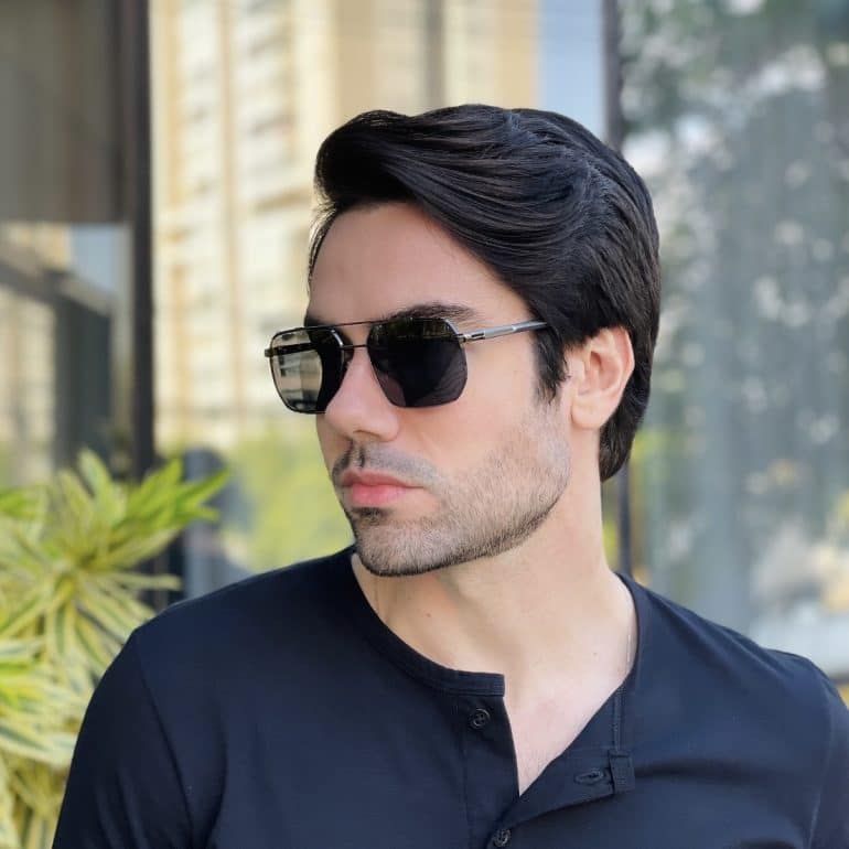 safine com br oculos de sol masculino aviador grafite sergio 3
