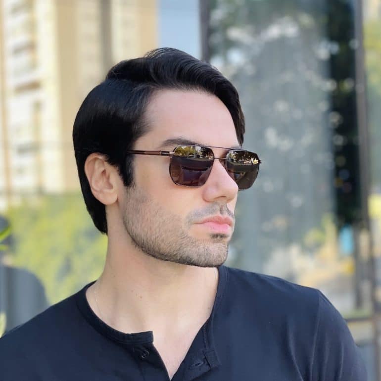 safine com br oculos de sol masculino aviador marrom sergio 1