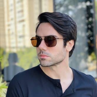 safine com br oculos de sol masculino aviador marrom sergio 3
