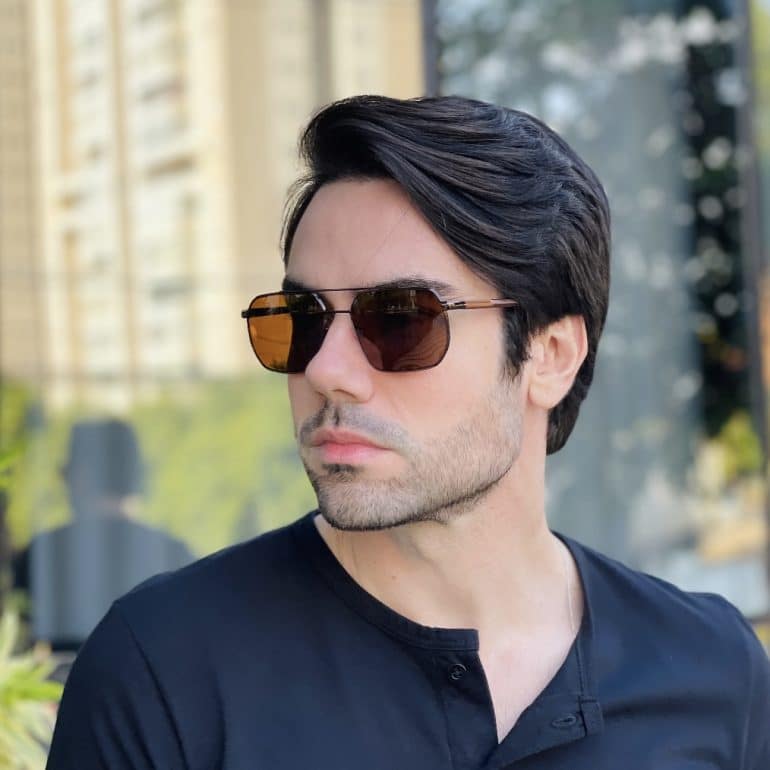 safine com br oculos de sol masculino aviador marrom sergio 3