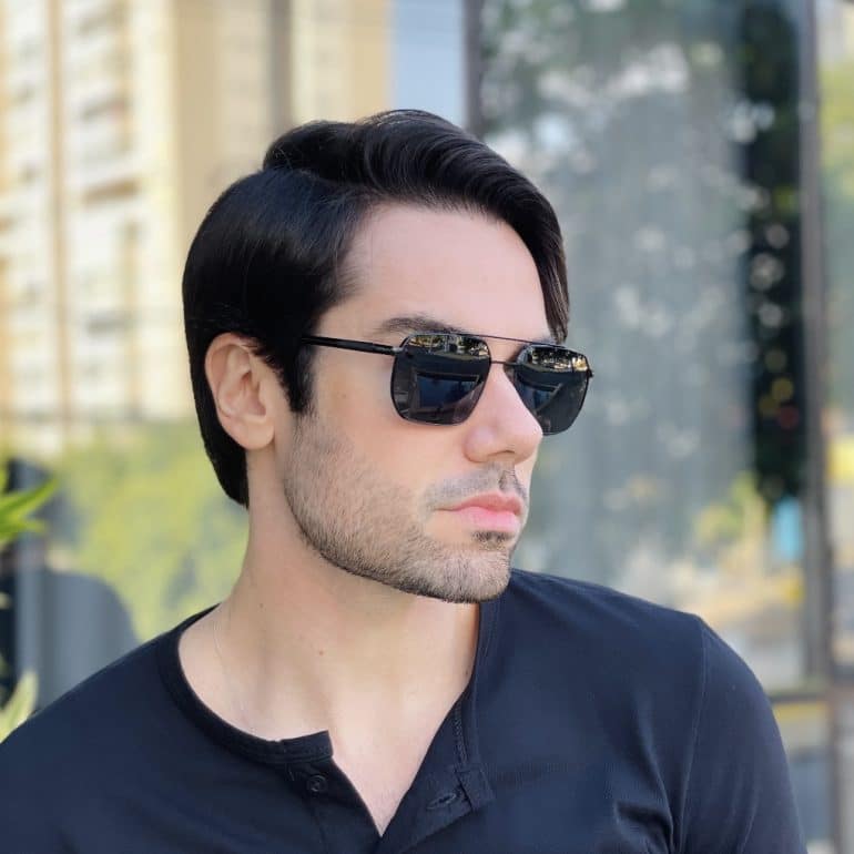 safine com br oculos de sol masculino aviador preto sergio 1