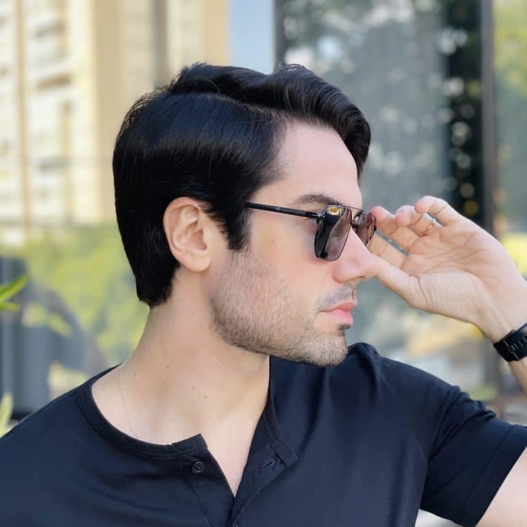 safine com br oculos de sol masculino aviador preto sergio 2