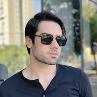 safine com br oculos de sol masculino aviador preto sergio