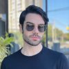 safine com br oculos de sol masculino hexagonal preto e dourado dante