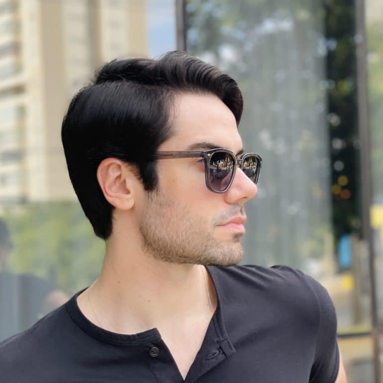 safine com br oculos de sol masculino quadrado cinza joaquim 2