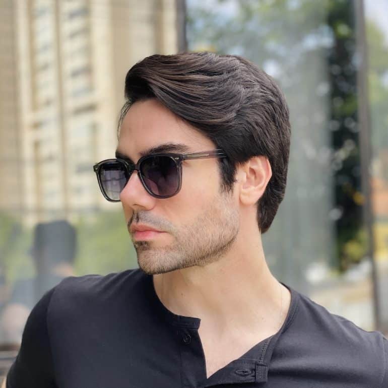safine com br oculos de sol masculino quadrado cinza joaquim 3