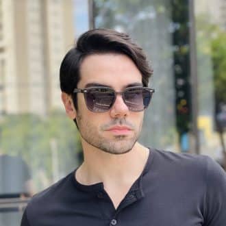 safine com br oculos de sol masculino quadrado cinza joaquim