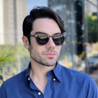 safine com br oculos de sol masculino redondo cinza elias