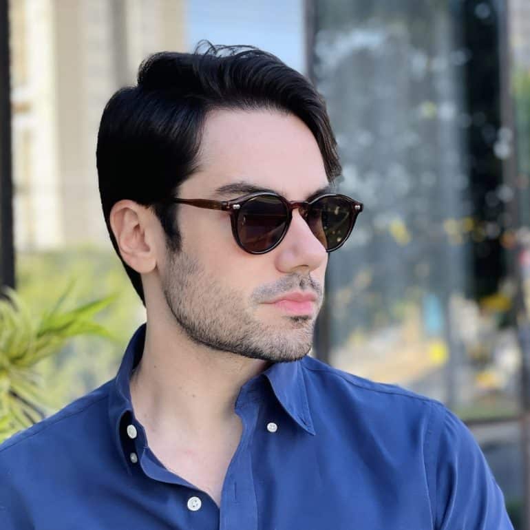 safine com br oculos de sol masculino redondo marrom elias 1