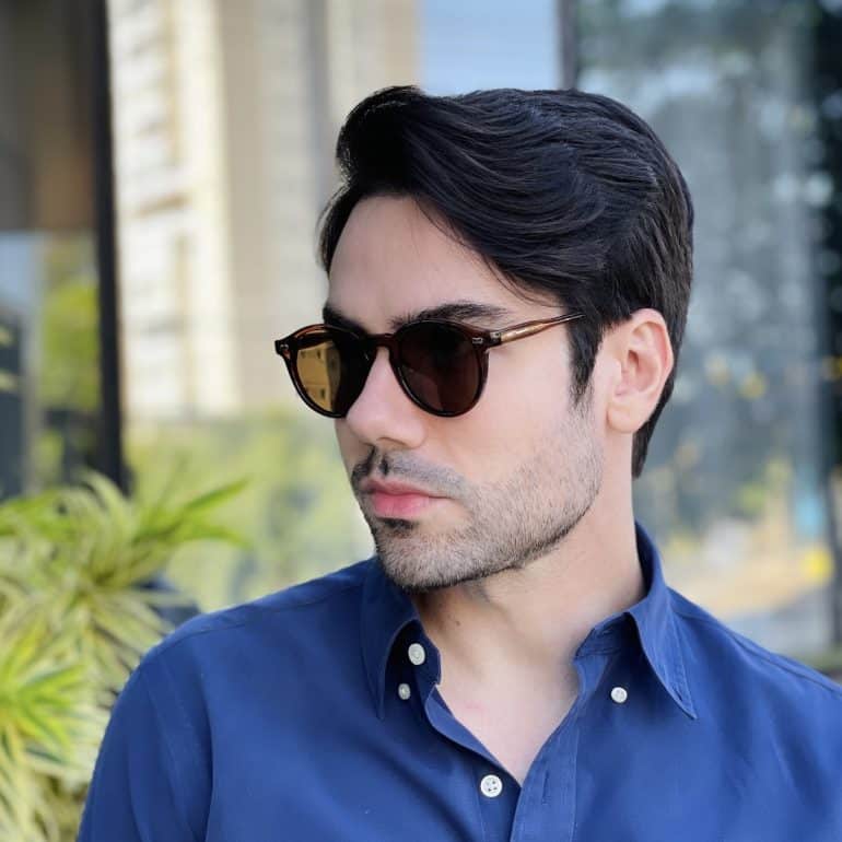 safine com br oculos de sol masculino redondo marrom elias 3
