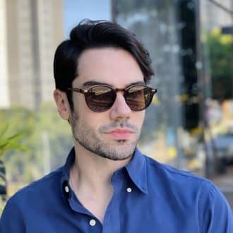 safine com br oculos de sol masculino redondo marrom elias