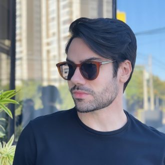 safine com br oculos de sol masculino redondo marrom fosco augusto 3