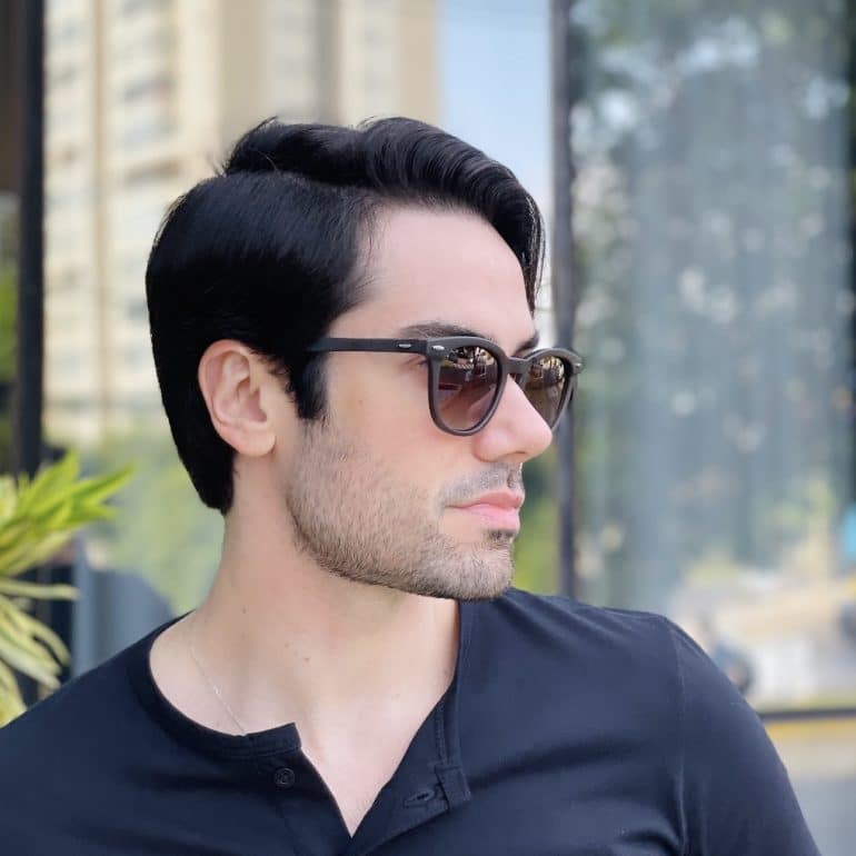 safine com br oculos de sol masculino redondo marrom julio 2