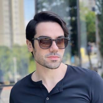 safine com br oculos de sol masculino redondo marrom julio