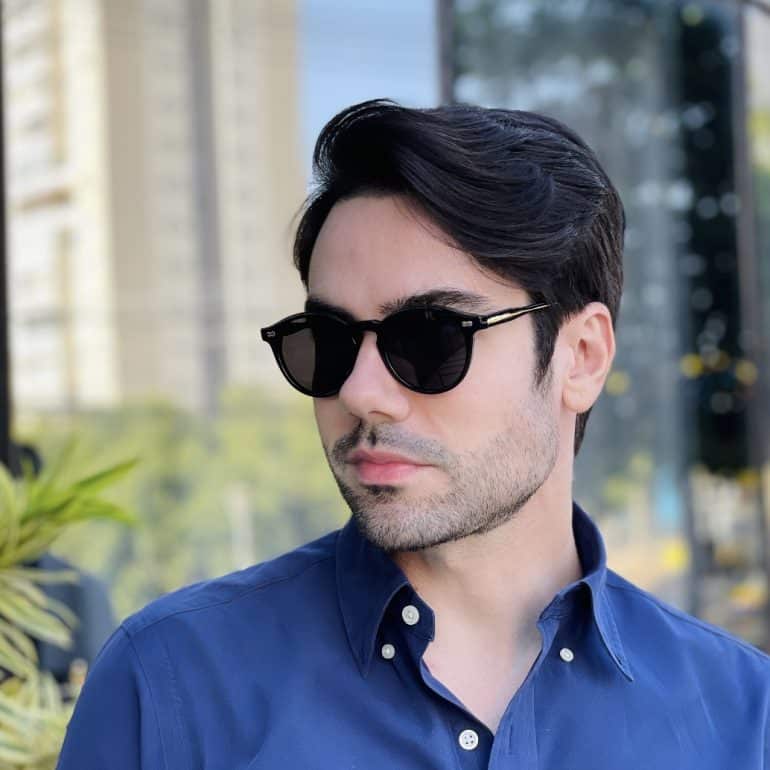 safine com br oculos de sol masculino redondo preto elias 3
