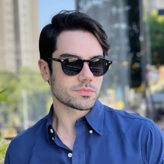 safine com br oculos de sol masculino redondo preto elias