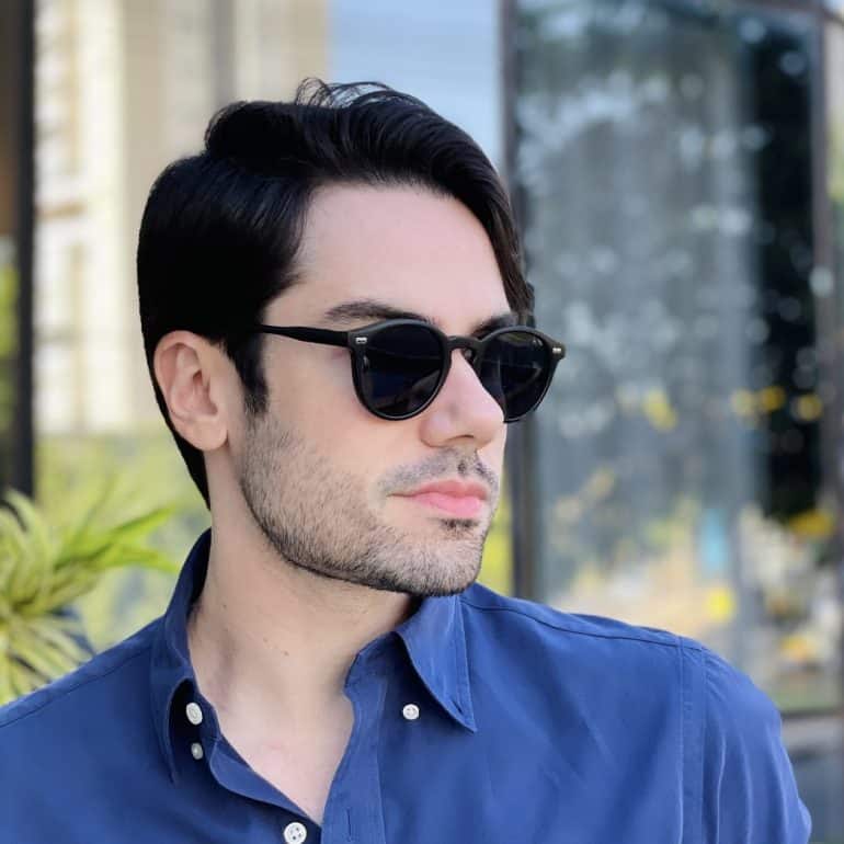safine com br oculos de sol masculino redondo preto fosco elias 1