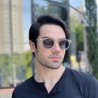 safine com br oculos de sol masculino redondo transparente julio