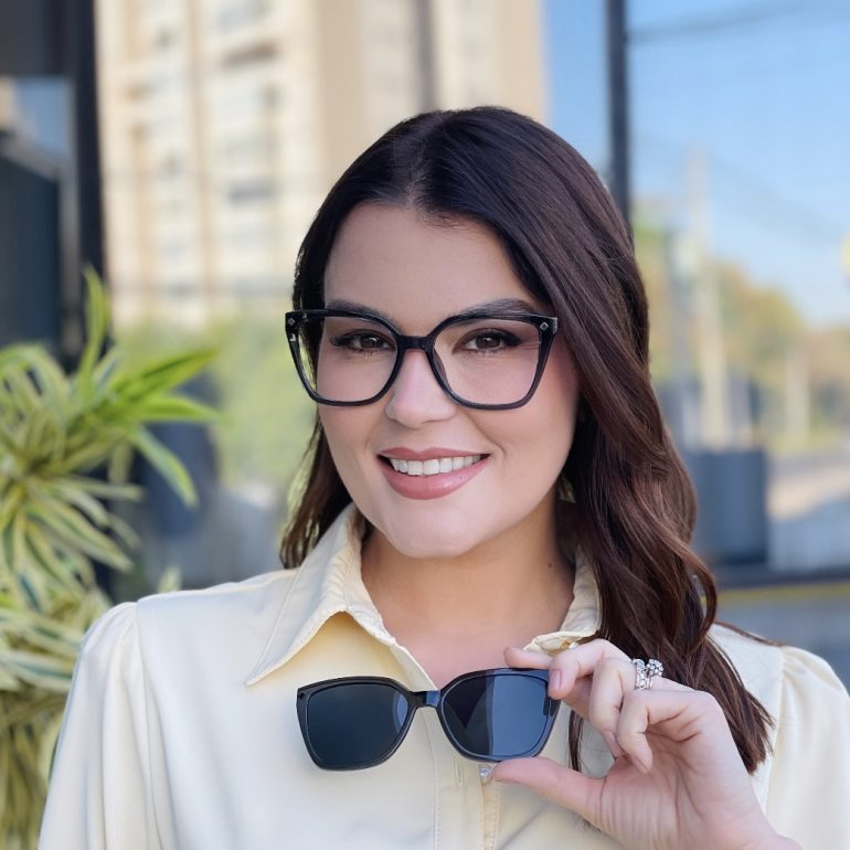 safine com br oculos feminino 2 em 1 clip on gatinho cinza aline